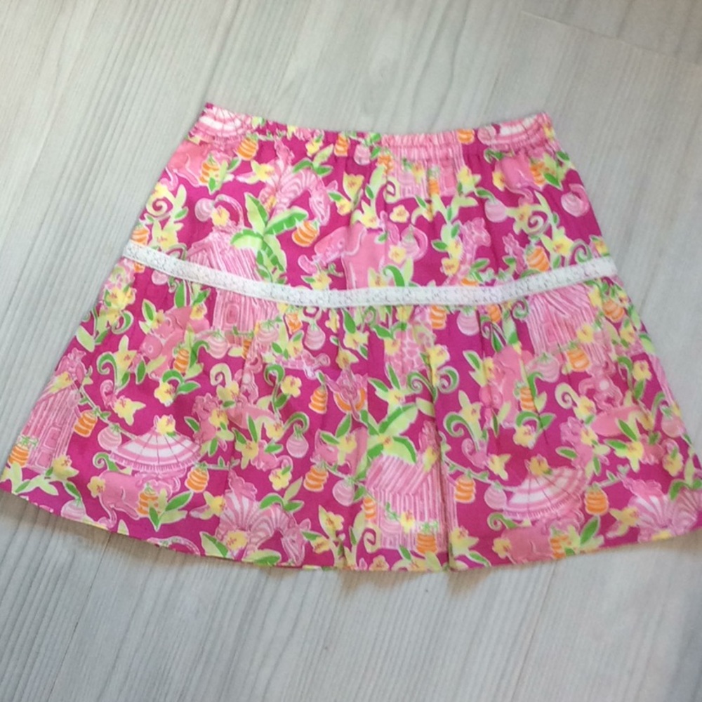 lilly pulitzer pink umbrella slathouse rock skirt